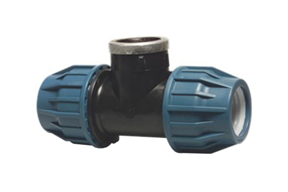 Trójnik do rur PE 50x2"x50 GW PN16