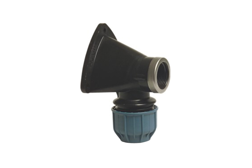 Kolano naścienne do rur PE 25x3/4" GW skręcane do wody PN16
