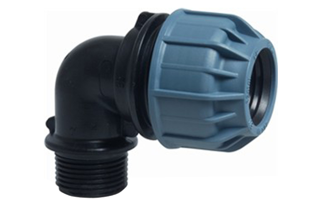 Kolano do rur PE 25x3/4" GZ skręcane do wody 90° PN10