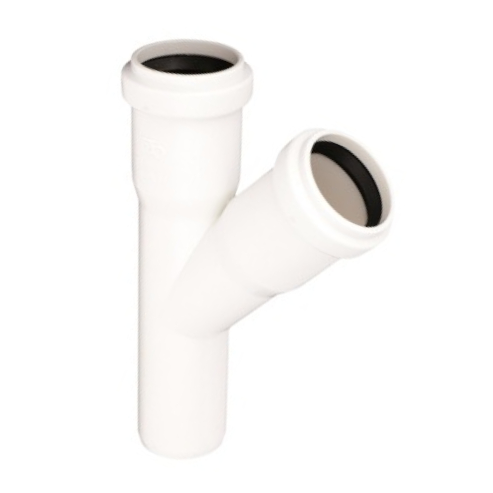 Trójnik kanalizacyjny 32/32x45° PCV PP