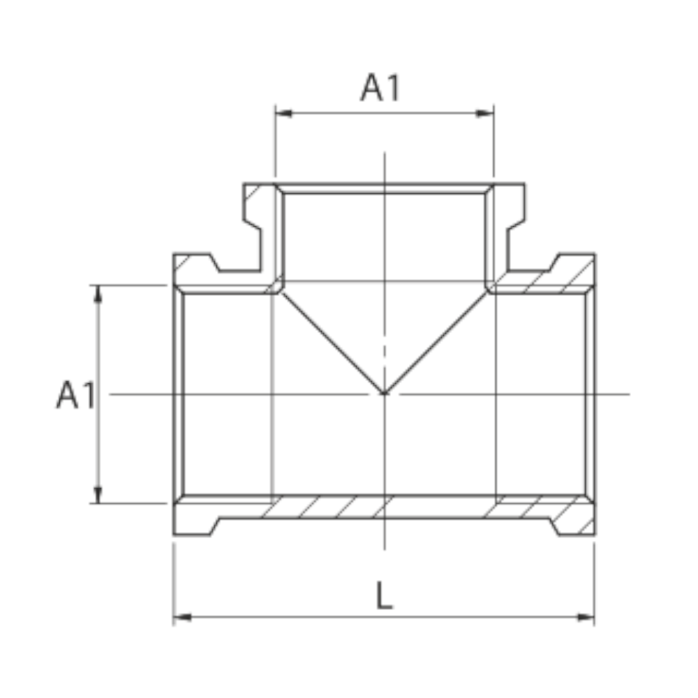 Trójnik mosiężny 1/2" GW - obrazek 2