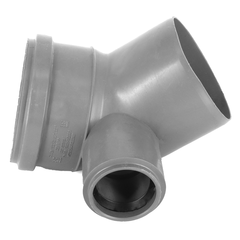 Kolano kanalizacyjne PCV PP 110x45° redukcyjne fi 50 odejście LEWE - obrazek 3