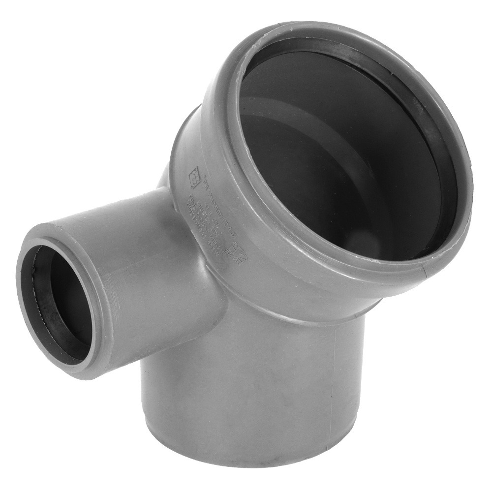 Kolano kanalizacyjne PCV PP 110x45° redukcyjne fi 50 odejście LEWE - obrazek 2