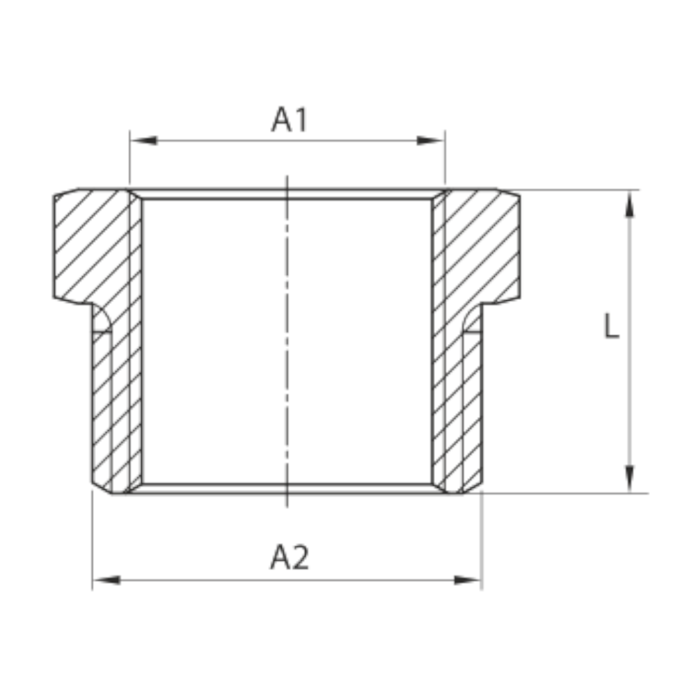 Redukcja mosiężna 1" x 3/4" GZ/GW - obrazek 2